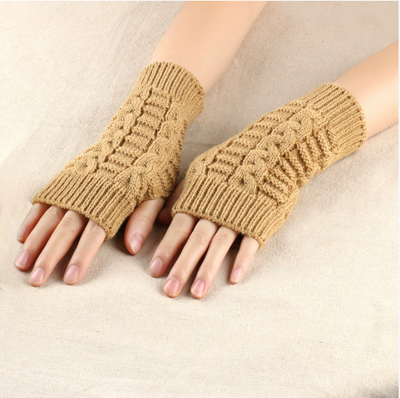 Trixie | Women’s knit fingerless gloves with a textured, contoured design