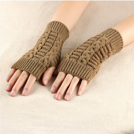 Trixie | Women’s knit fingerless gloves with a textured, contoured design