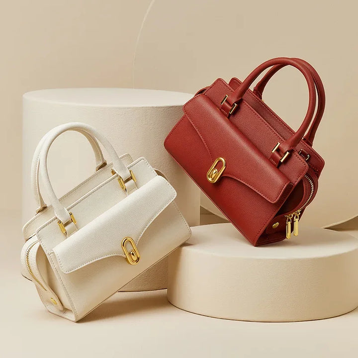 Shelby | Women’s classic handbag with structured design and gold accents