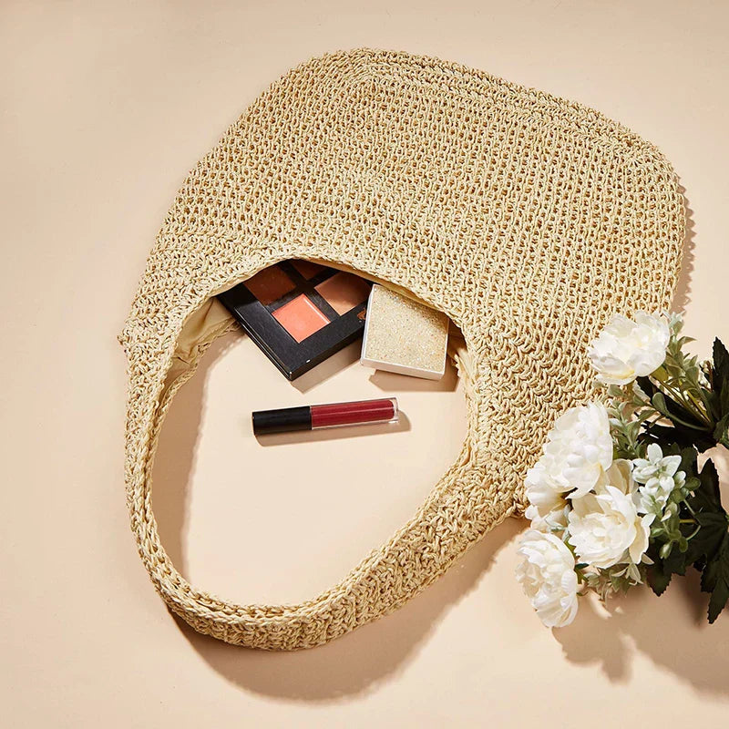 Kaylee | Women’s tote bag with wicker design and interior pocket