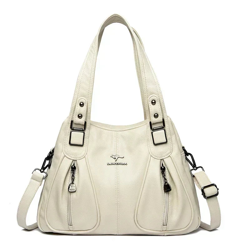 Kamila | Women’s shoulder bag with dual handles and front zip detail