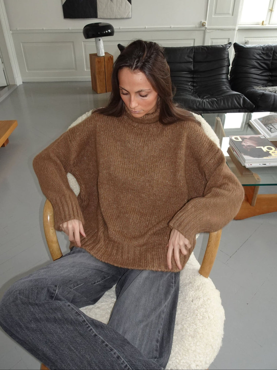 Yani | Women’s turtleneck sweater with ribbed hem design