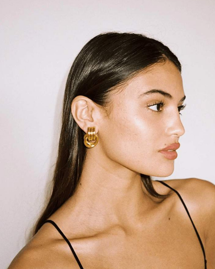 Cleo | Women’s knot earrings with sculpted stud design