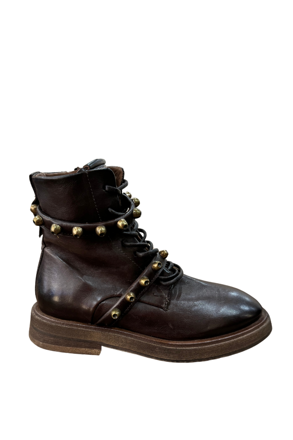 Davina | Women’s leather studded lace-up ankle boots