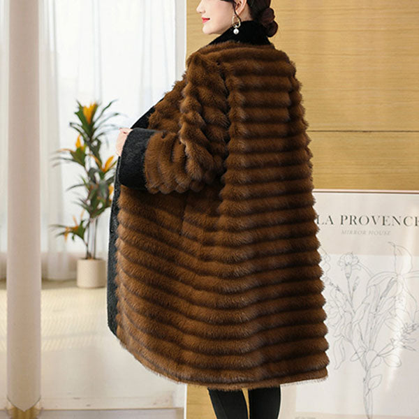 Maricon | Women’s long faux mink fur coat