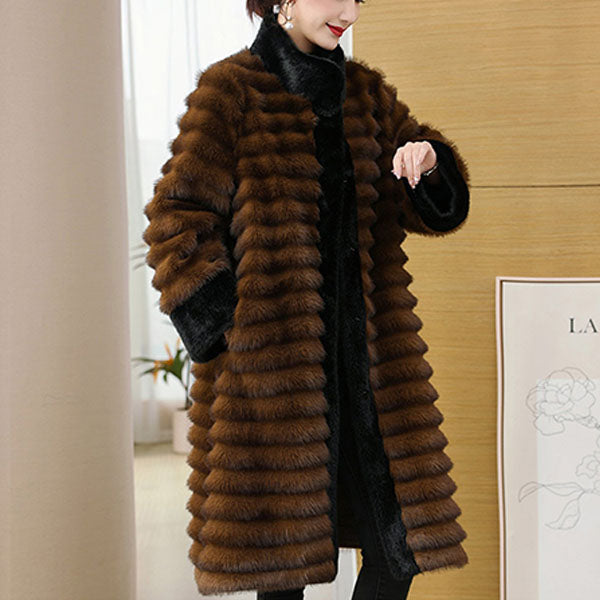 Maricon | Women’s long faux mink fur coat