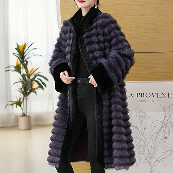 Maricon | Women’s long faux mink fur coat