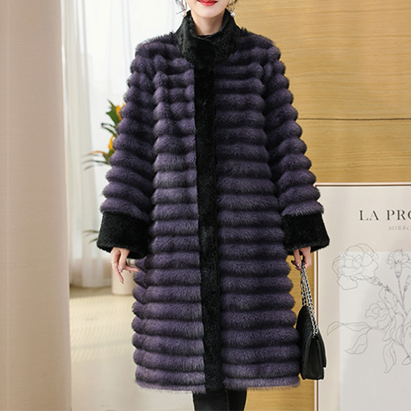Maricon | Women’s long faux mink fur coat