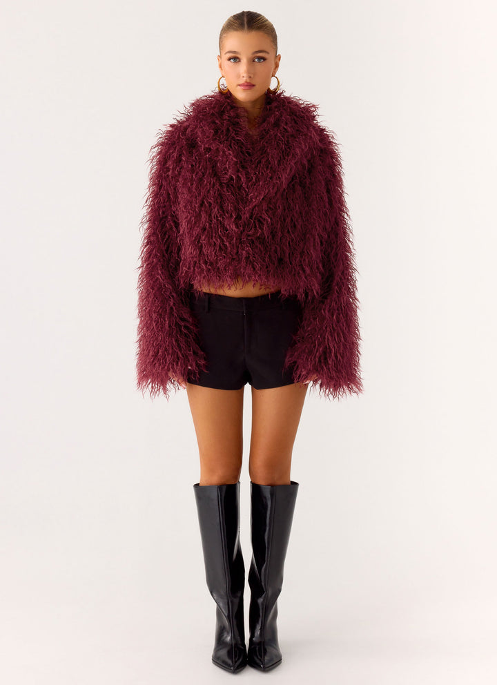 Virgie | Women’s cropped faux-fur jacket
