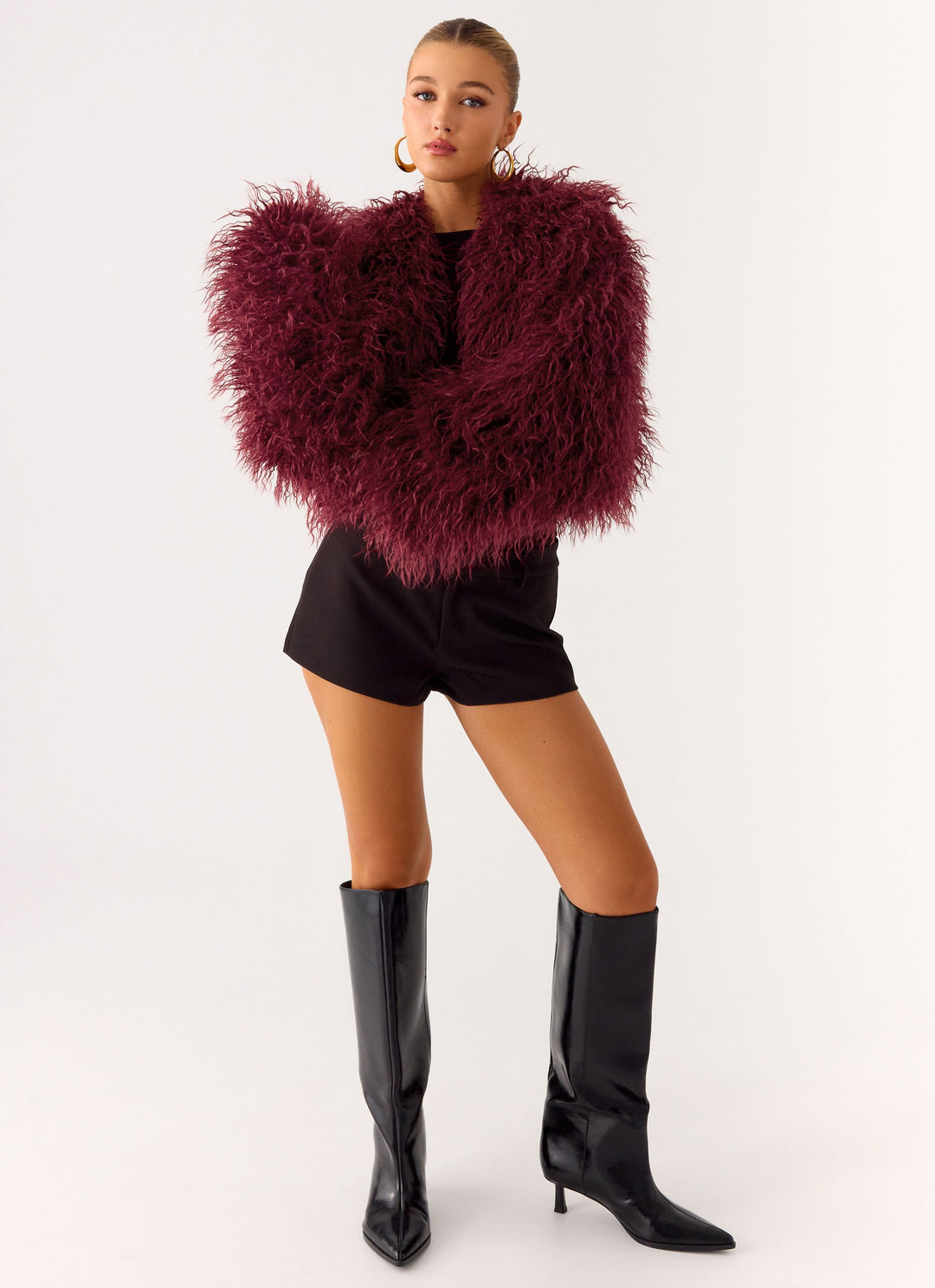 Virgie | Women’s cropped faux-fur jacket