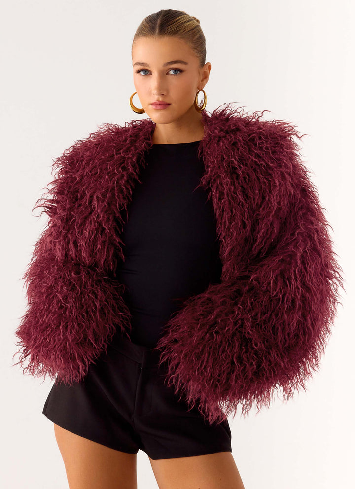Virgie | Women’s cropped faux-fur jacket