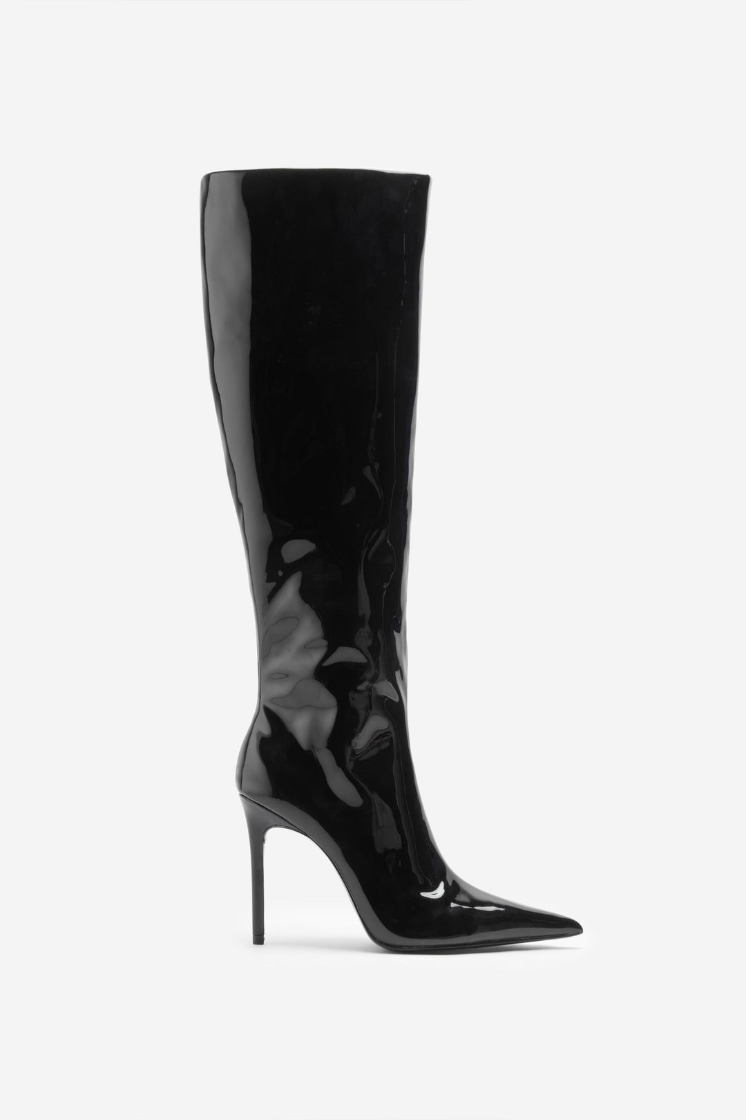 Analyn | Women’s pointed-toe over-the-knee stiletto boots in patent finish