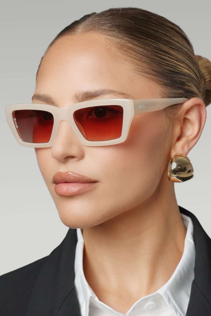 Aljena | Women’s square-frame sunglasses with brown-fade lenses