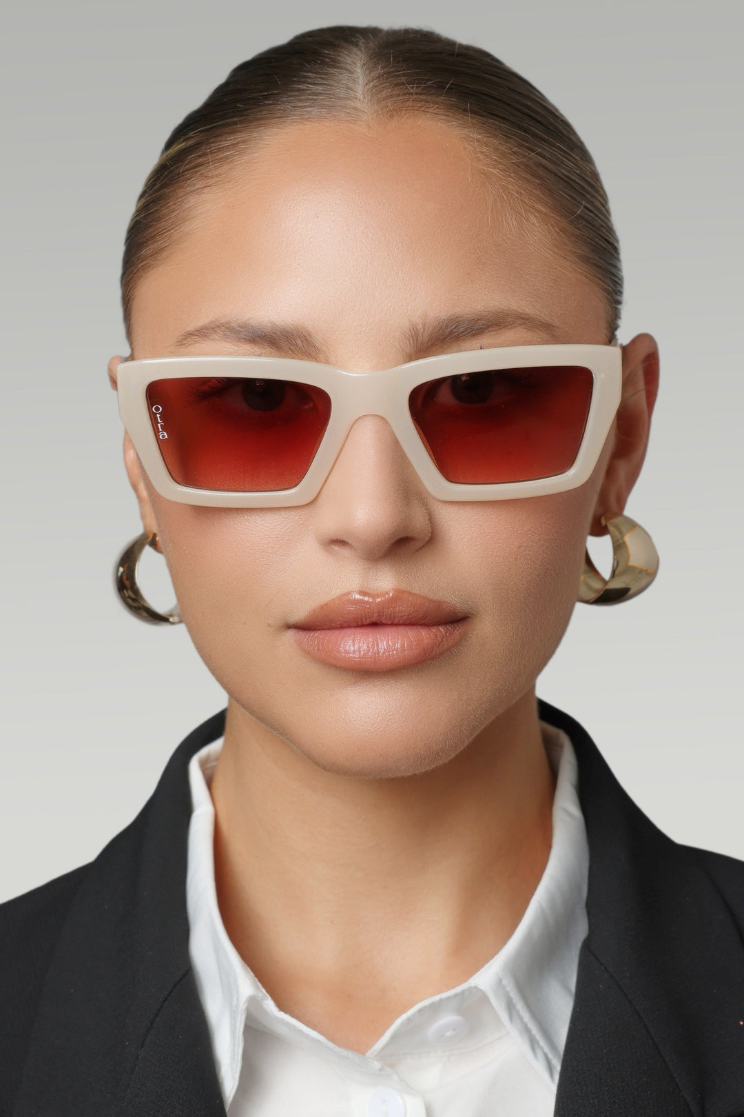 Aljena | Women’s square-frame sunglasses with brown-fade lenses