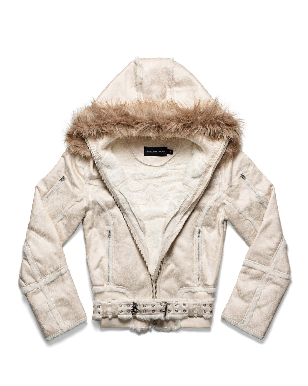 Alaura | Women’s faux sheepskin cracked-effect jacket
