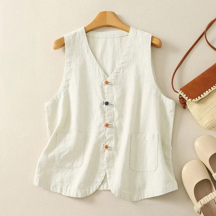 Mira | Women’s linen sleeveless vest