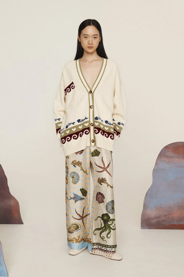 Lyndsey | Women’s organic cotton oversized v-neck cardigan