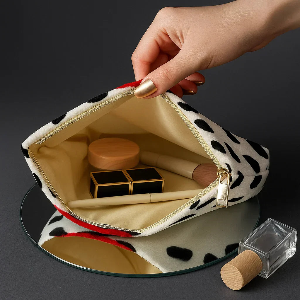 Molly | Women’s zipper pouch bag with graffiti-inspired lip design