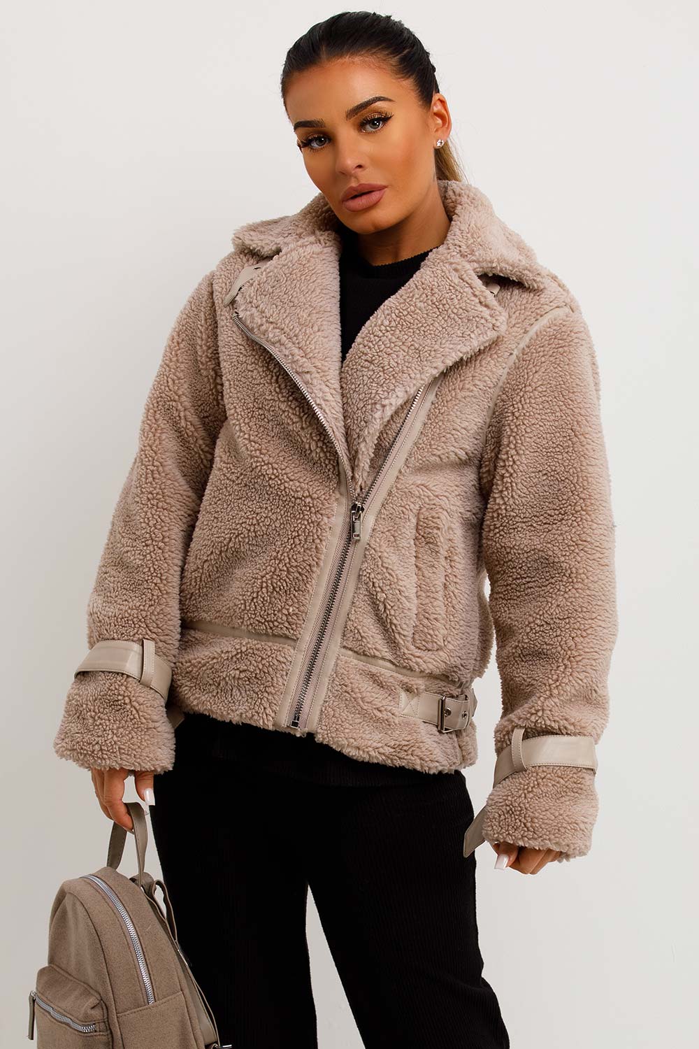 Auriel | Women’s teddy aviator jacket