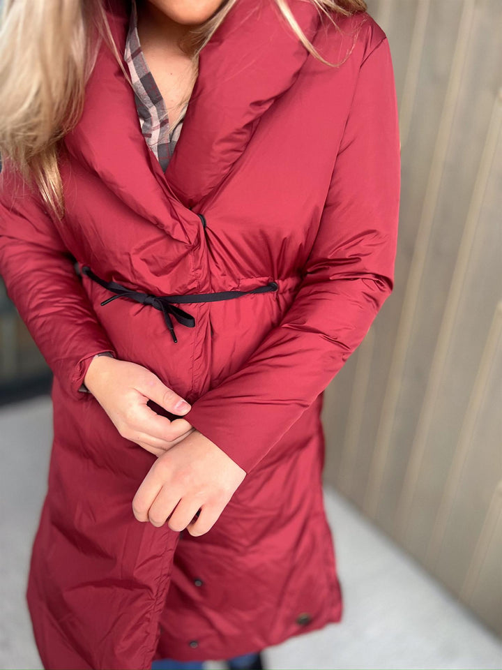 Kylene | Women’s wrap coat with a relaxed silhouette and shawl collar