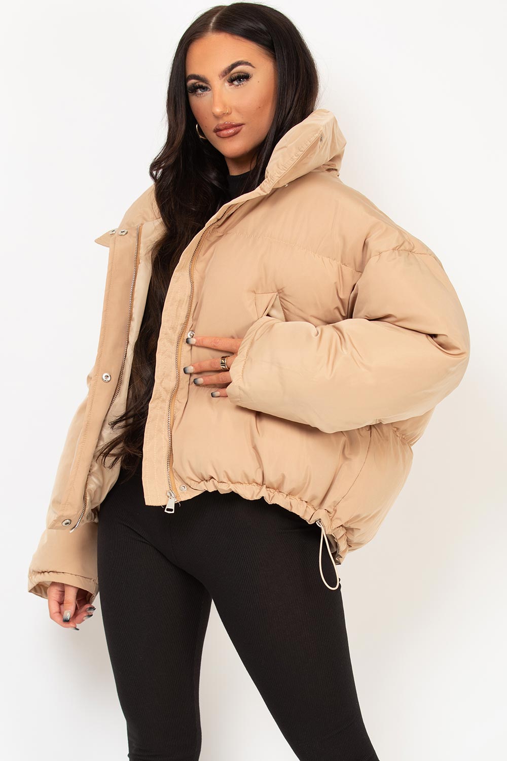 Azella | Women’s oversized puffer jacket with adjustable hem