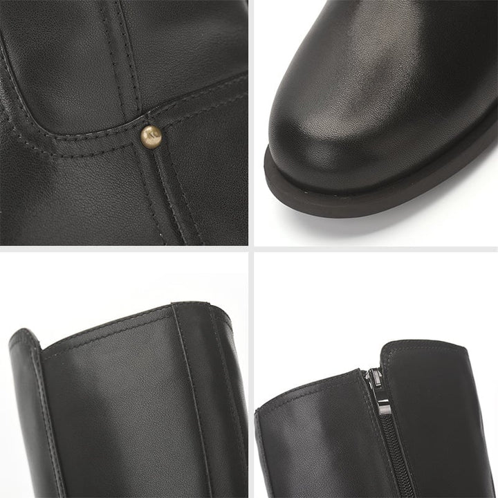 Liza | Women's fold-detail knee-high boots