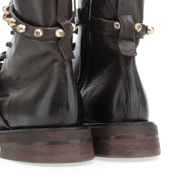Davina | Women’s leather studded lace-up ankle boots
