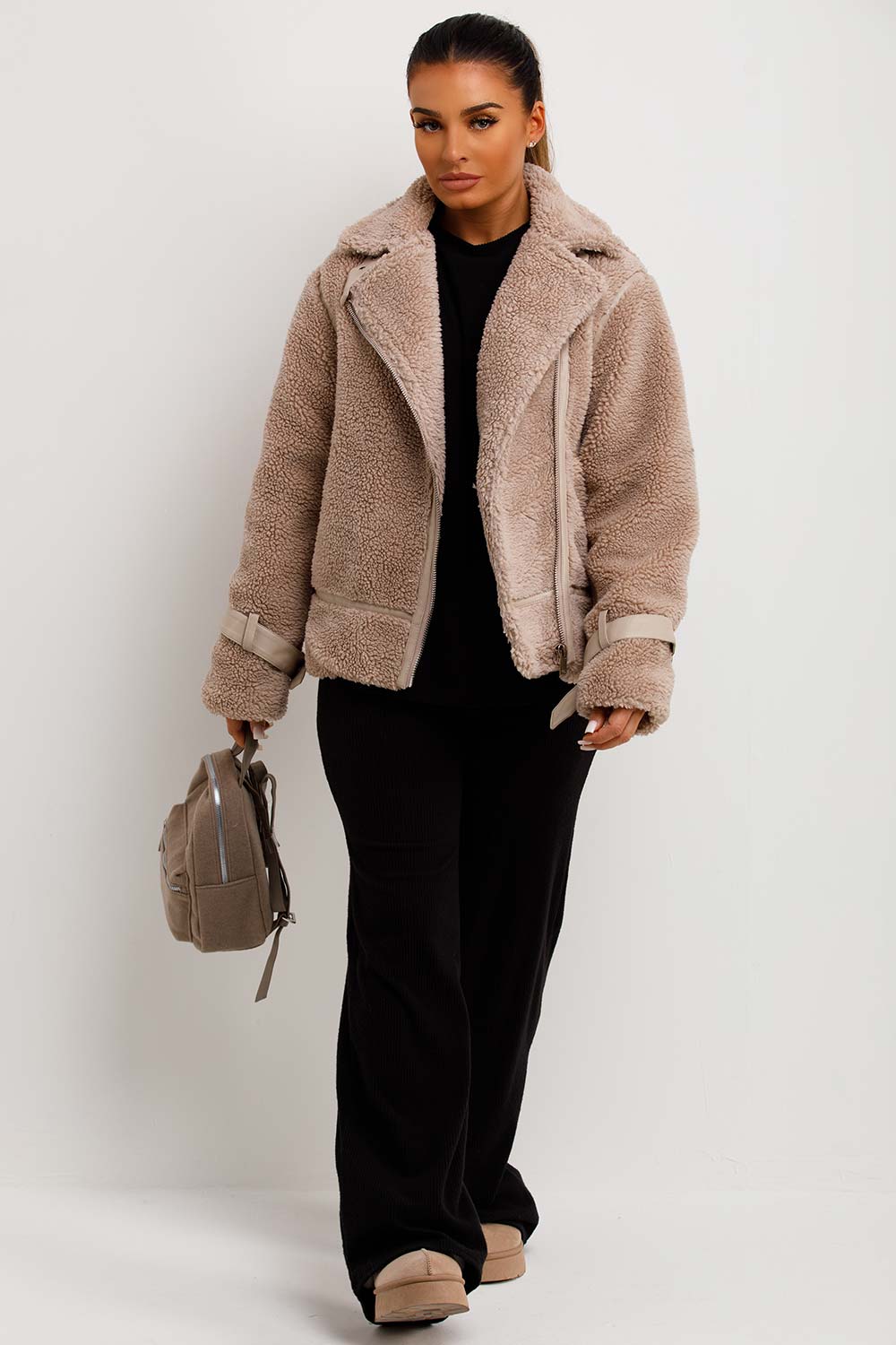 Auriel | Women’s teddy aviator jacket