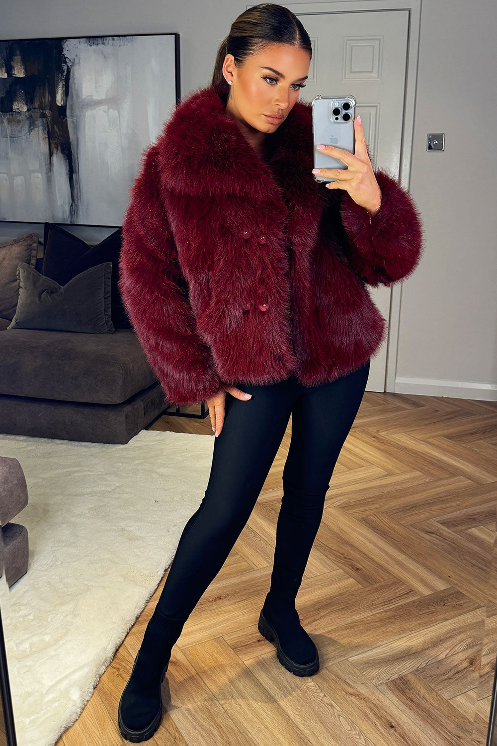 Briarlee | Women’s short plush faux fur jacket