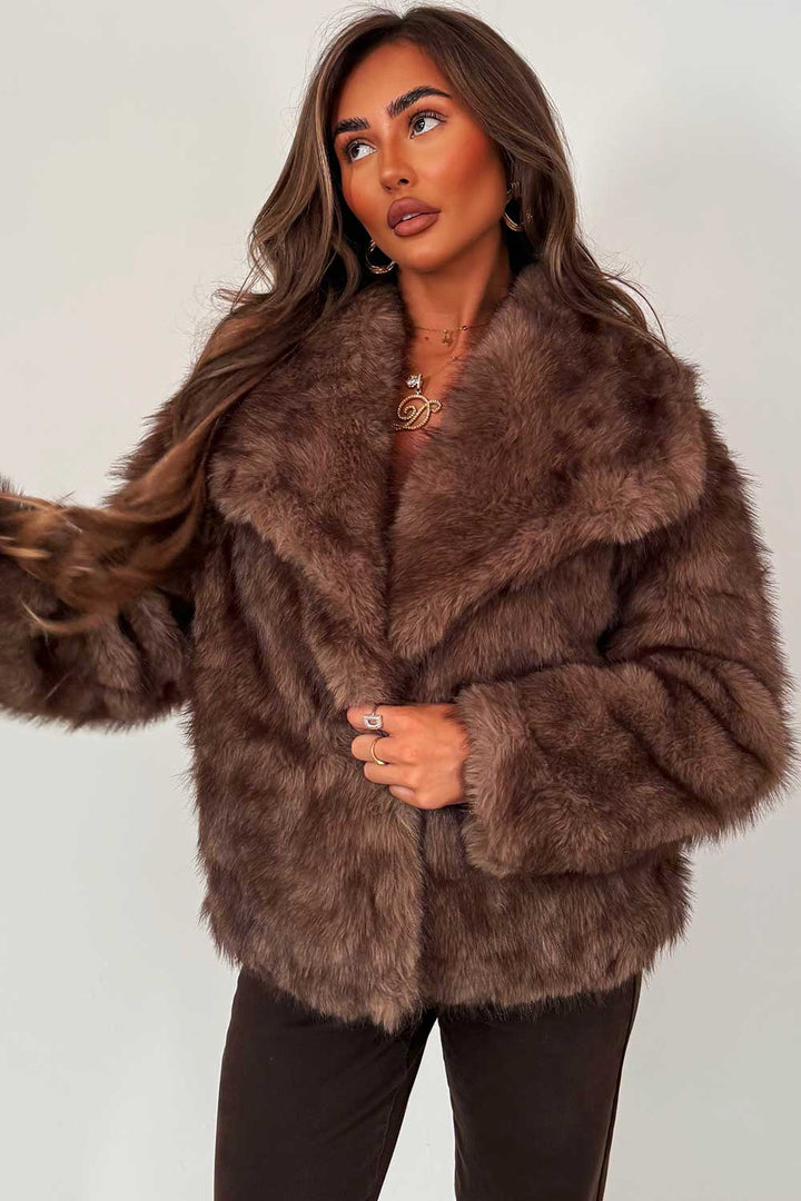 Liviah | Women’s collared faux fur jacket