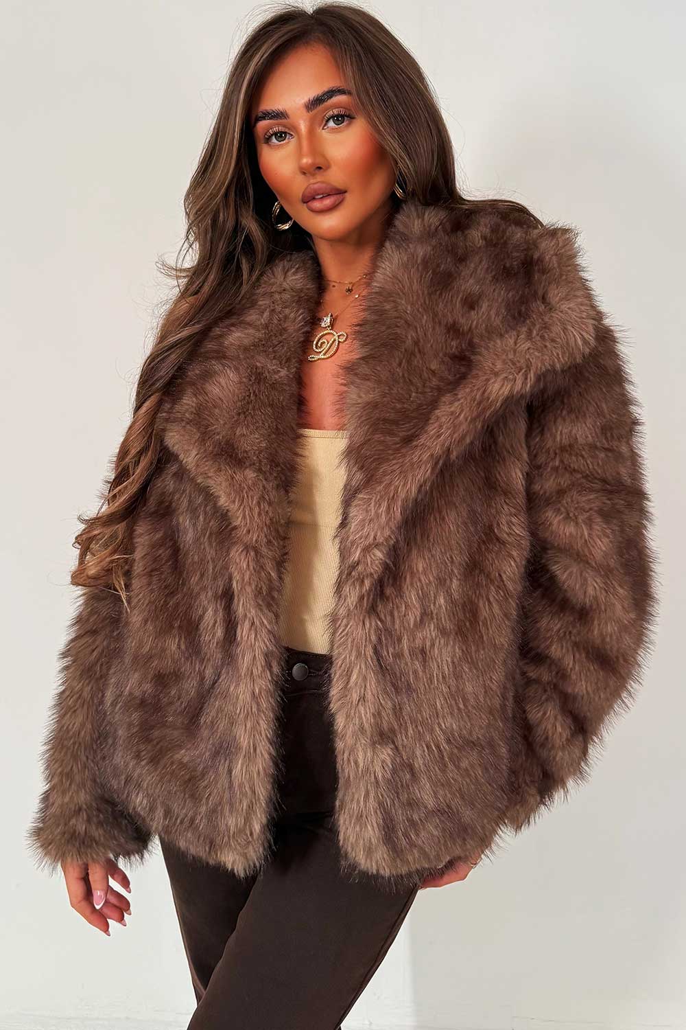 Liviah | Women’s collared faux fur jacket