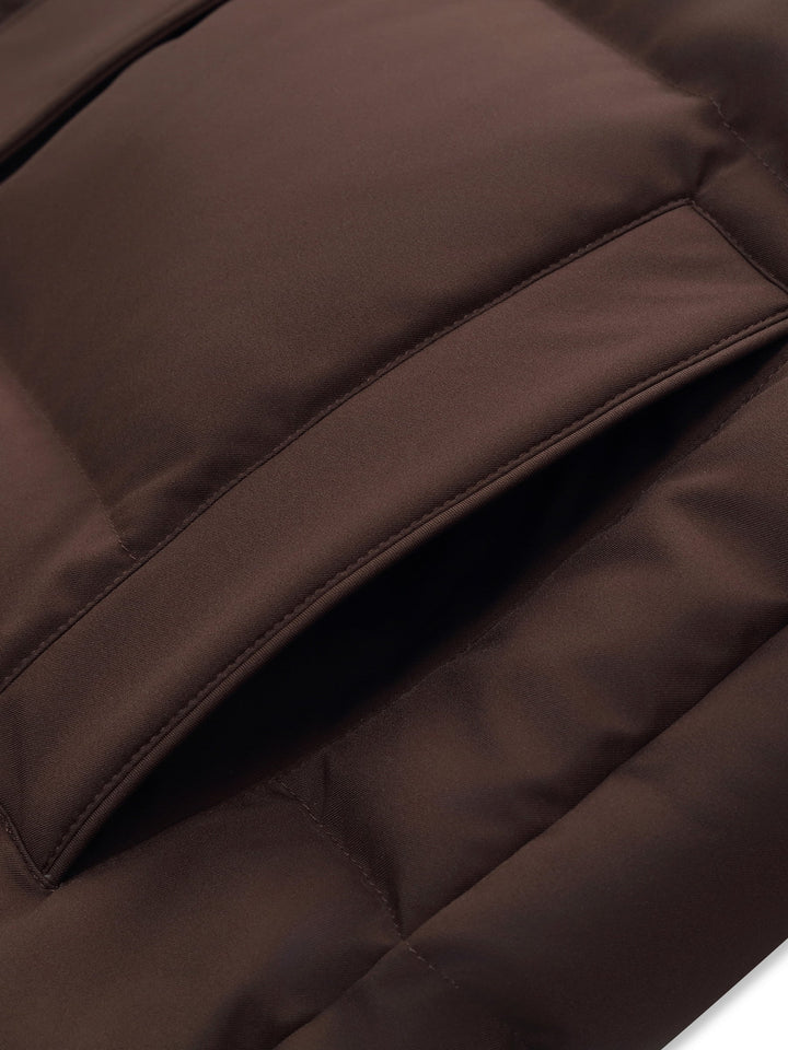 Zennah | Women’s long winter coat with an H-line silhouette and detachable hood