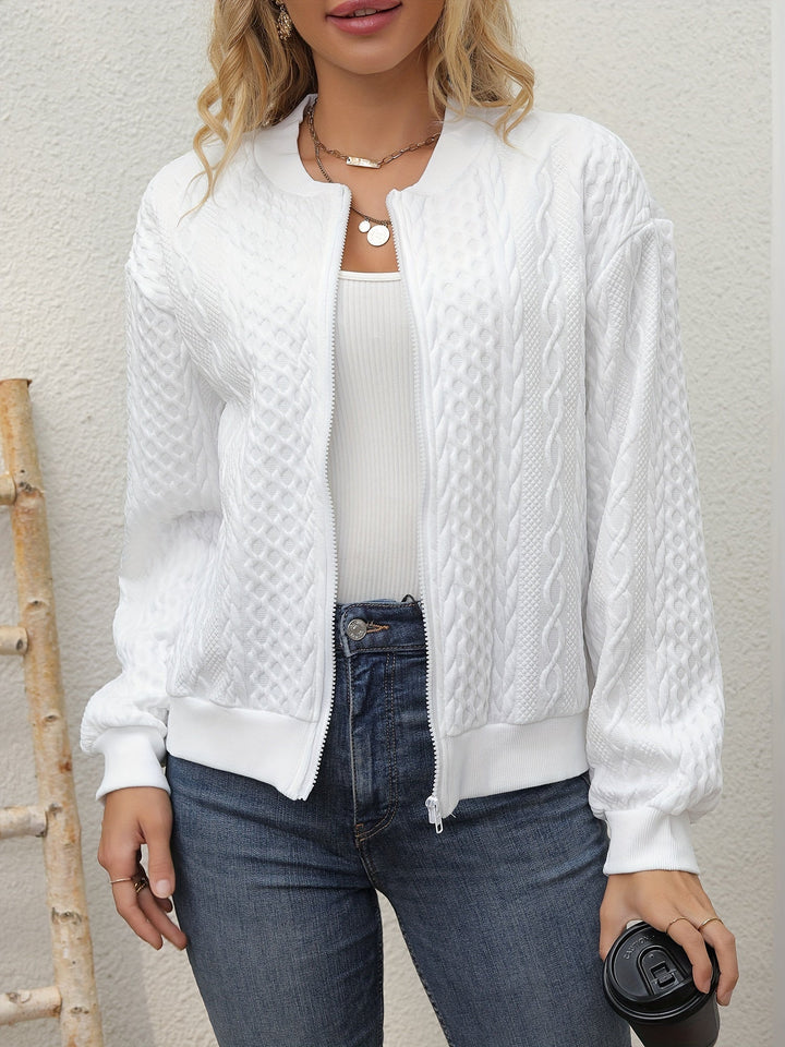 Lyka | Elegant casual baseball collar cardigan