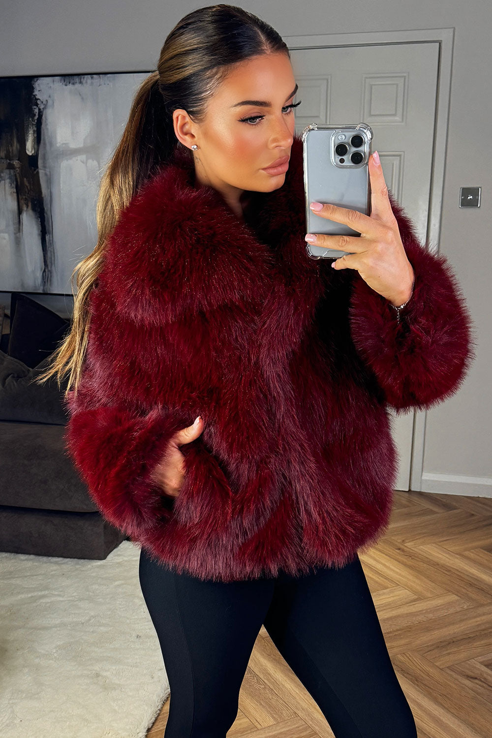 Briarlee | Women’s short plush faux fur jacket