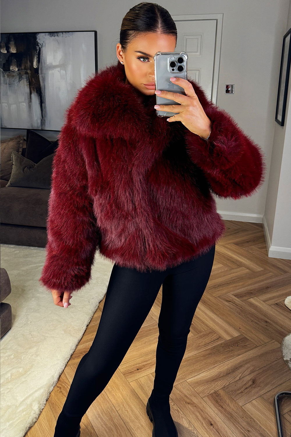 Briarlee | Women’s short plush faux fur jacket