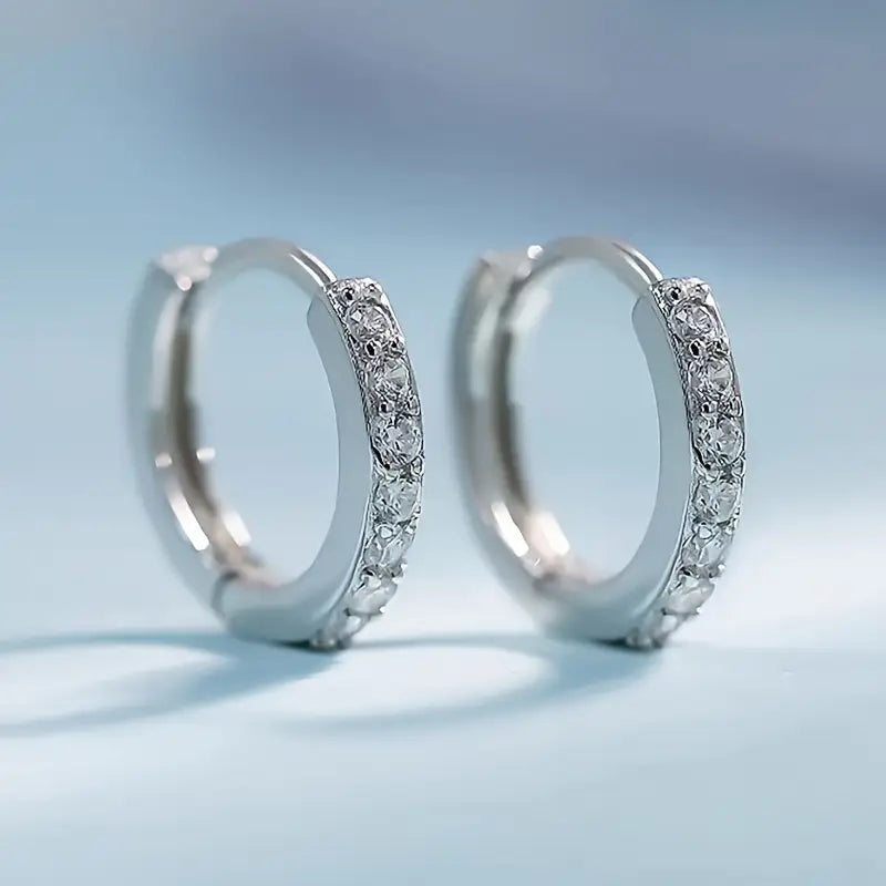 Bianca | Women’s hoop earrings with emerald accents and golden finish