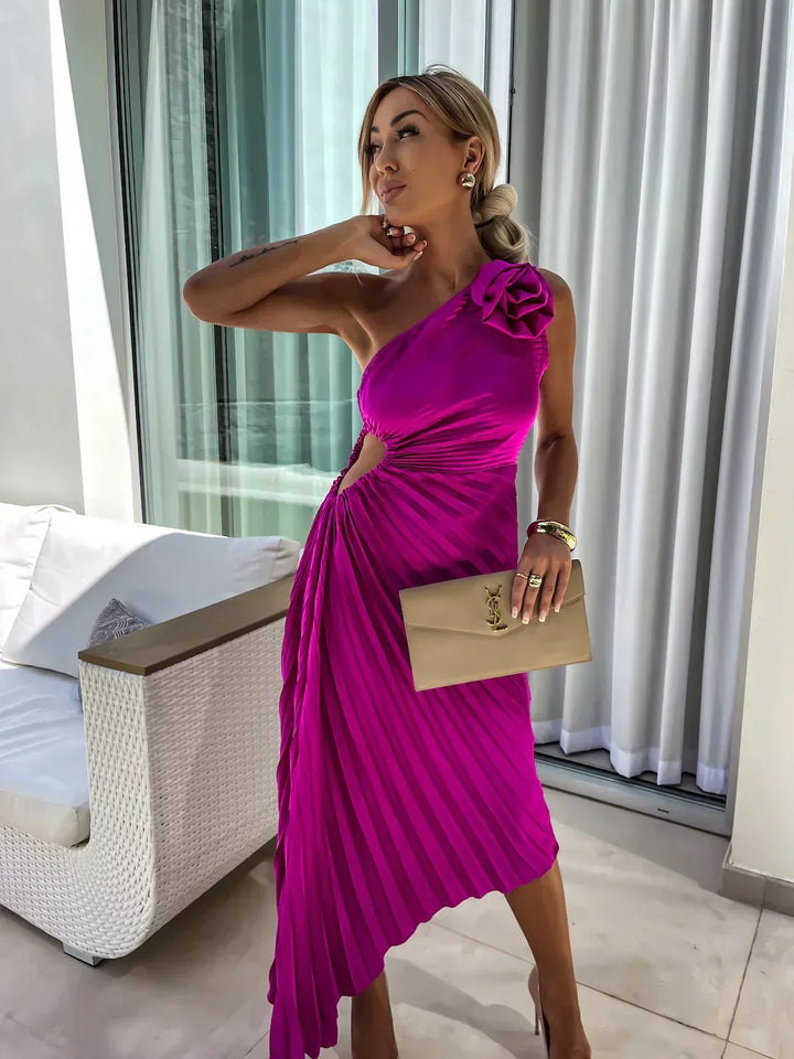 Ara | Women’s maxi gala dress with one-shoulder design and floral