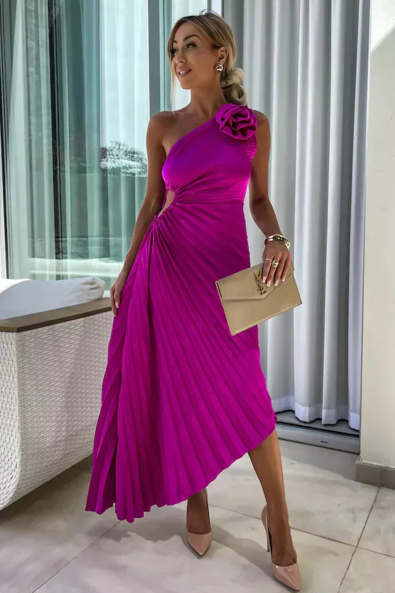 Ara | Women’s maxi gala dress with one-shoulder design and floral
