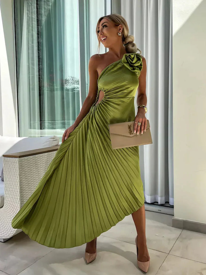 Ara | Women’s maxi gala dress with one-shoulder design and floral