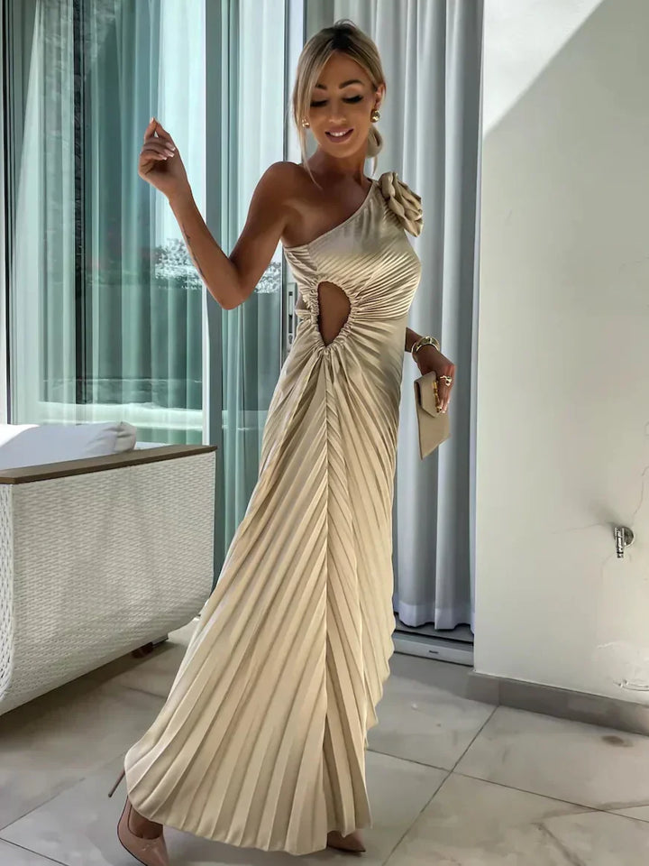 Ara | Women’s maxi gala dress with one-shoulder design and floral