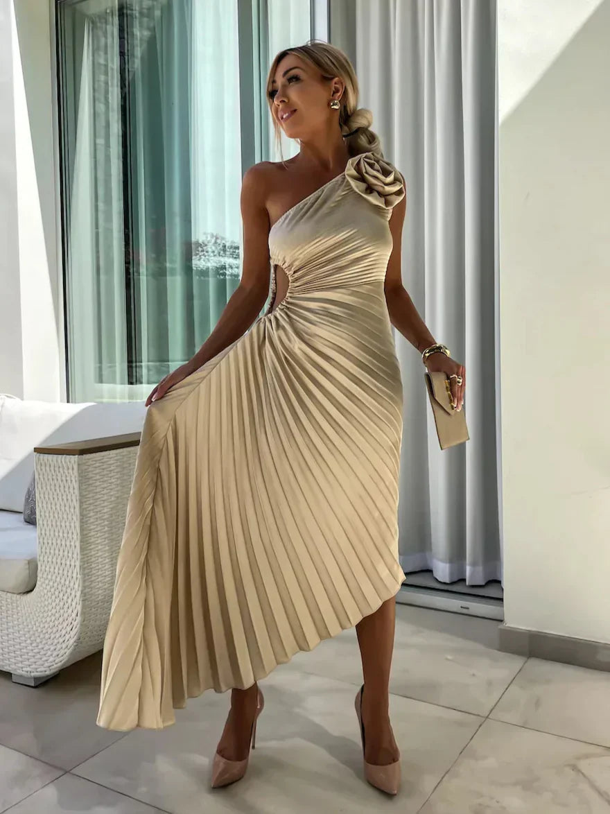 Ara | Women’s maxi gala dress with one-shoulder design and floral