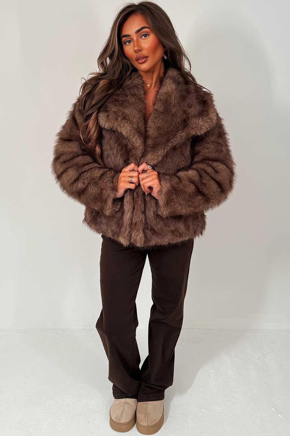 Liviah | Women’s collared faux fur jacket