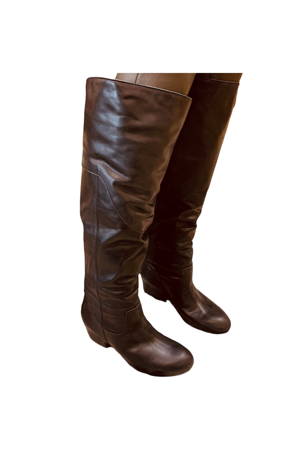 Merlyn | Women’s leather wedge knee-high boots