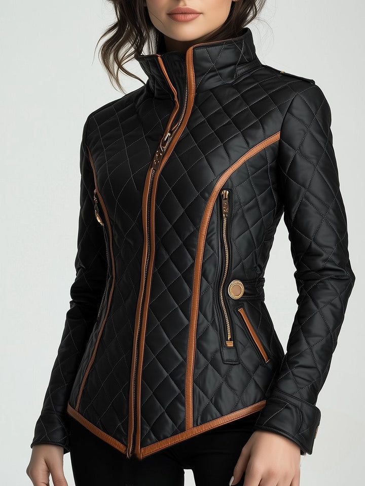 Paulina | Women’s quilted jacket with stand collar and waist-cinched fit