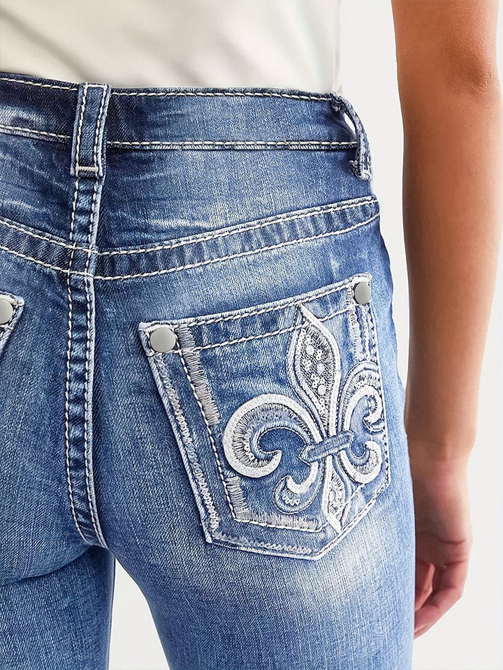 Caitlyn | Women’s slim-fit jeans with embroidered detail and modern silhouette