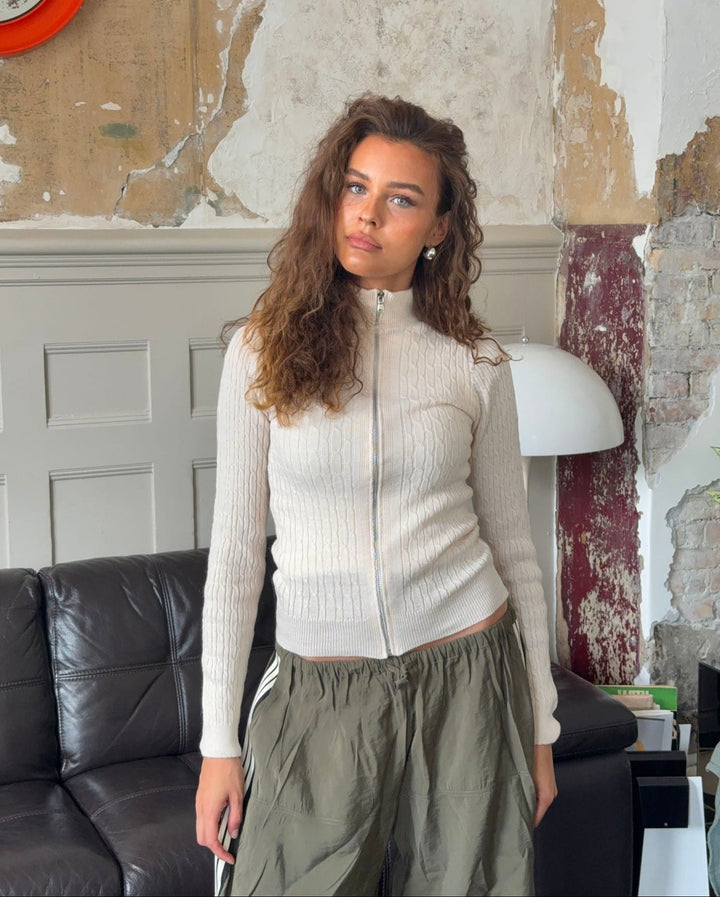 Camden | Women’s zip knit with high collar design