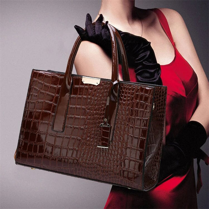 Sally | Women’s embossed handbag with structured design