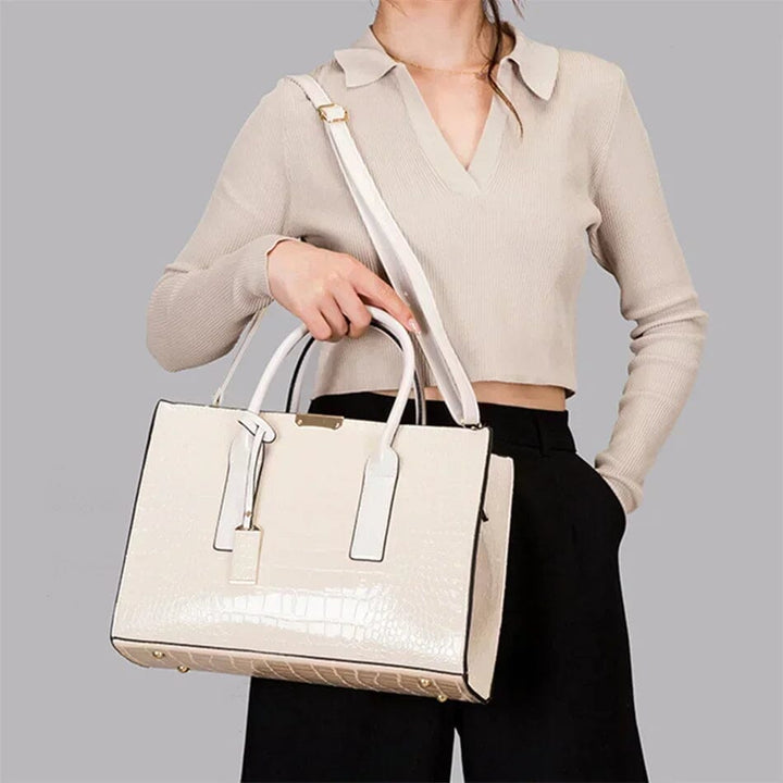Sally | Women’s embossed handbag with structured design