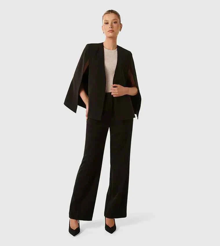 Claire | Women's elegant cape blazer with flowing cut and sleeve slits