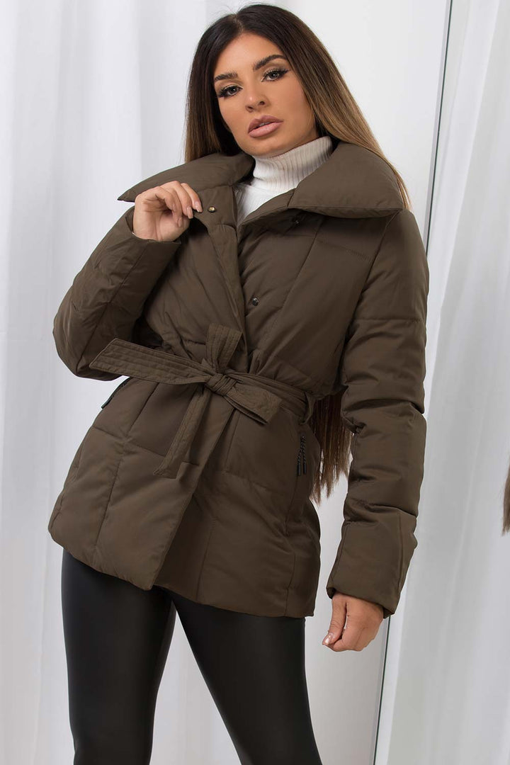 Ziyah | Women's duvet padded jacket with belt